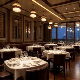 Elegant fine dining restaurant setting